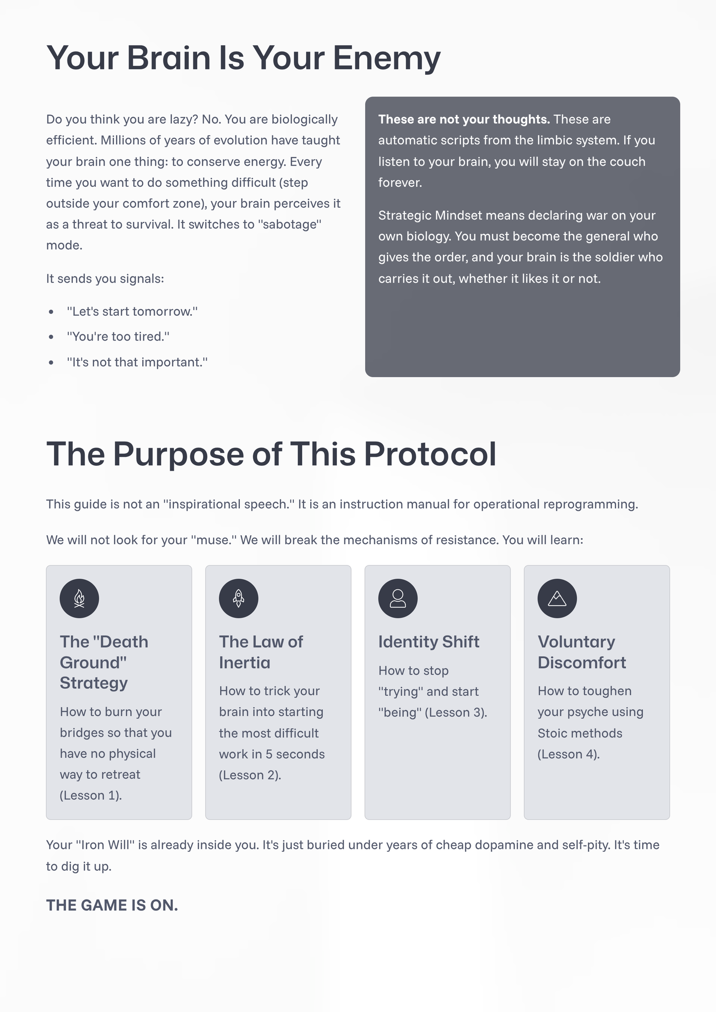 The Iron Will: Operational Reprogramming Protocol (Guide + Workbook)