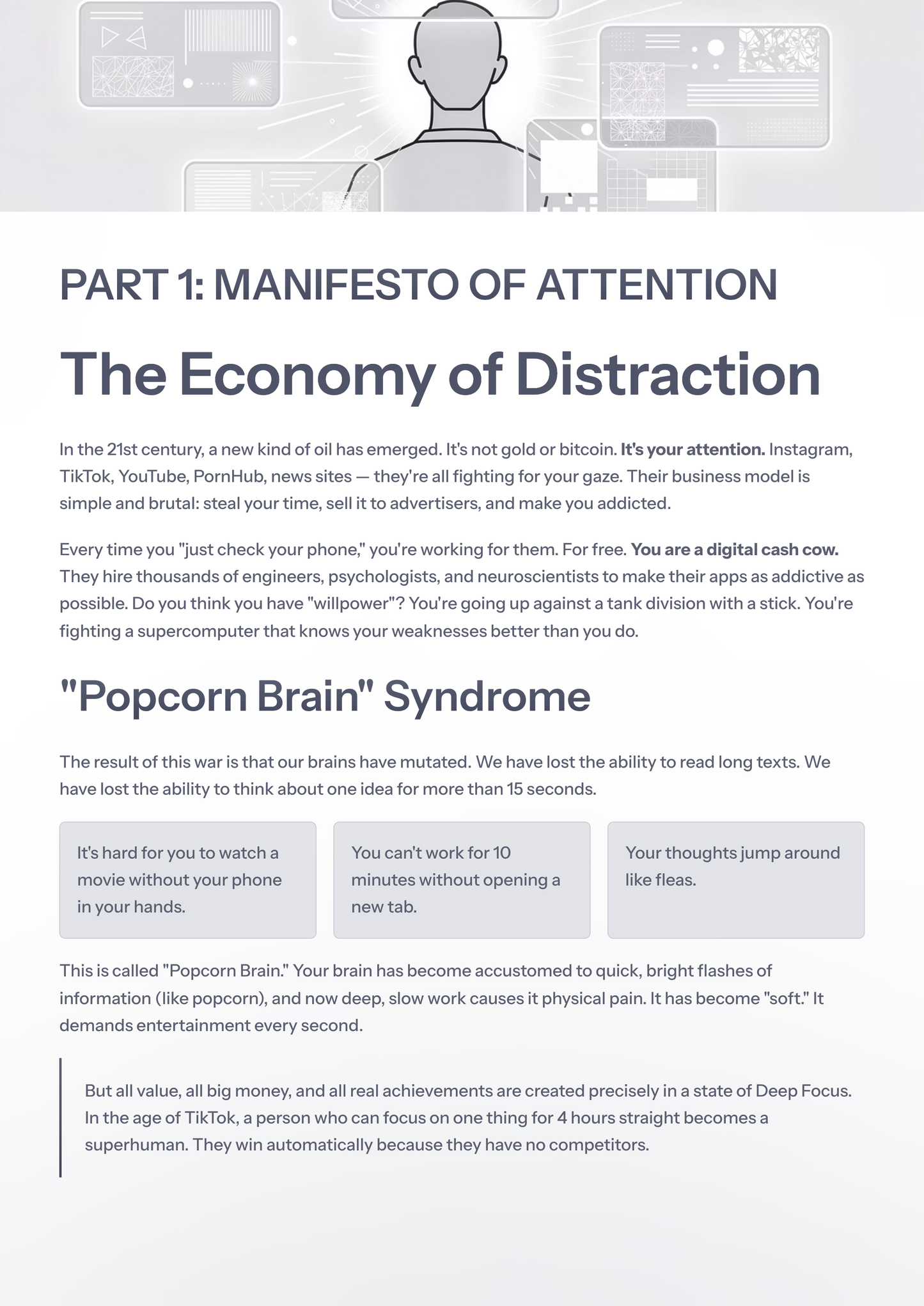 Deep Focus: Attention Defense Protocol (Guide + Workbook)