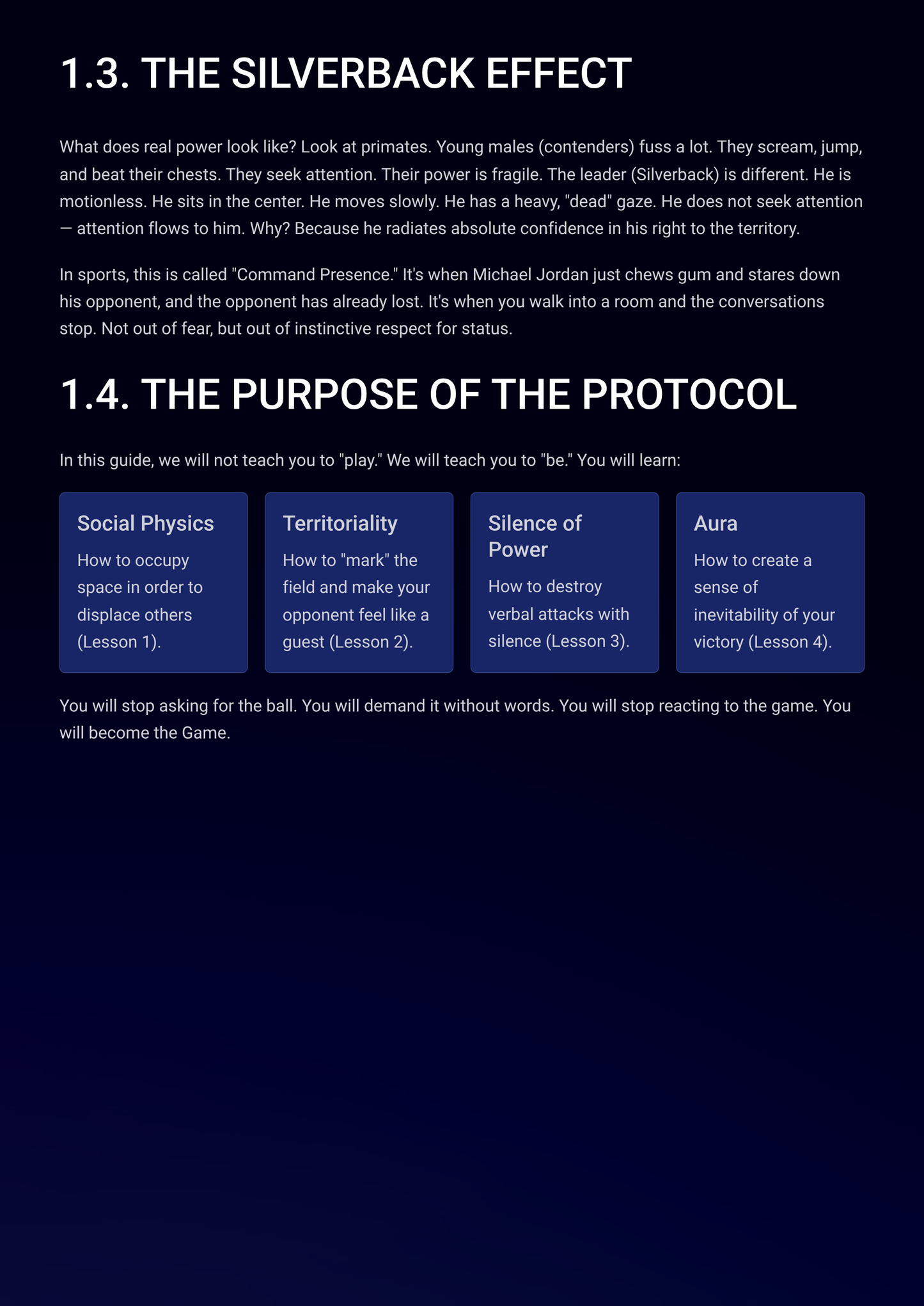 Command Presence: Social Dominance Protocol (Guide + Workbook)