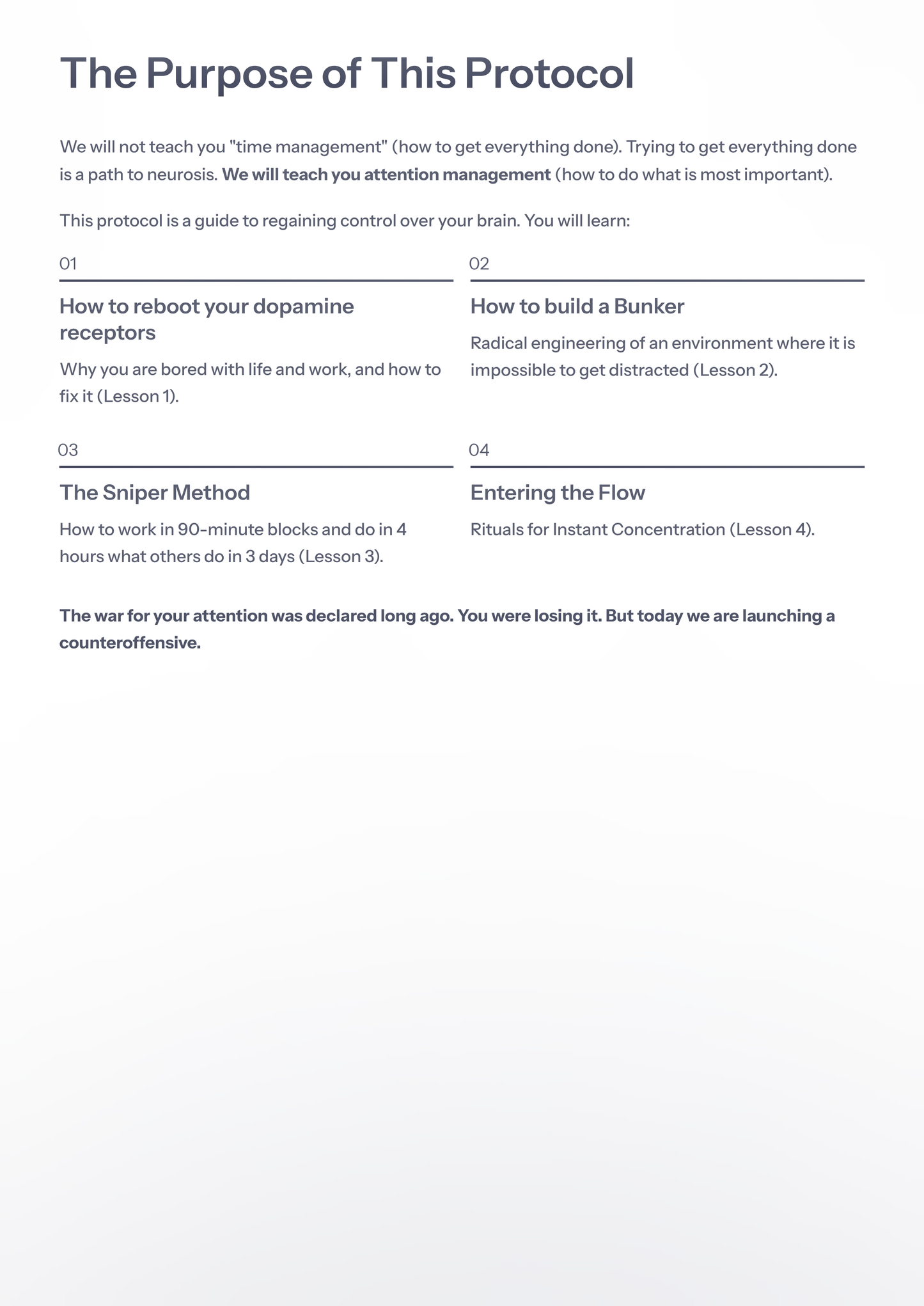 Deep Focus: Attention Defense Protocol (Guide + Workbook)